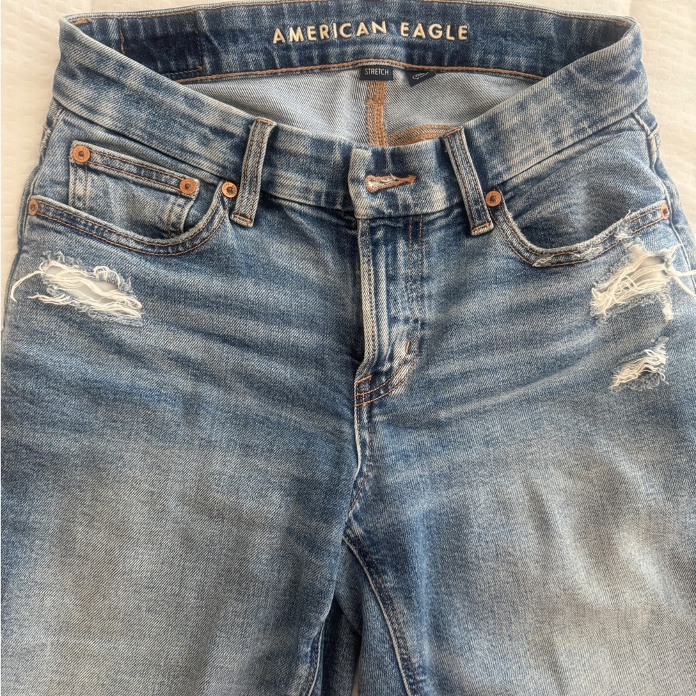 American Eagle Outfitters Women's Light Blue Skinny Jeans